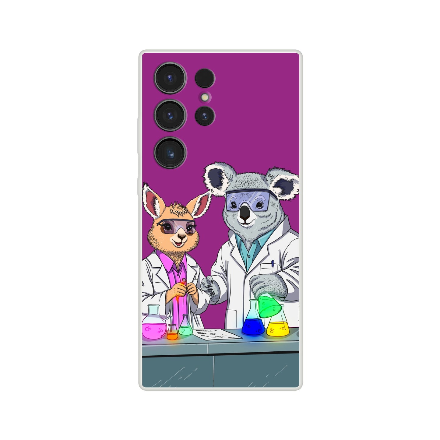 ChimiFlexi - Cover per smartphone flessibile - Lama&Koala (Samsung S9-S23)